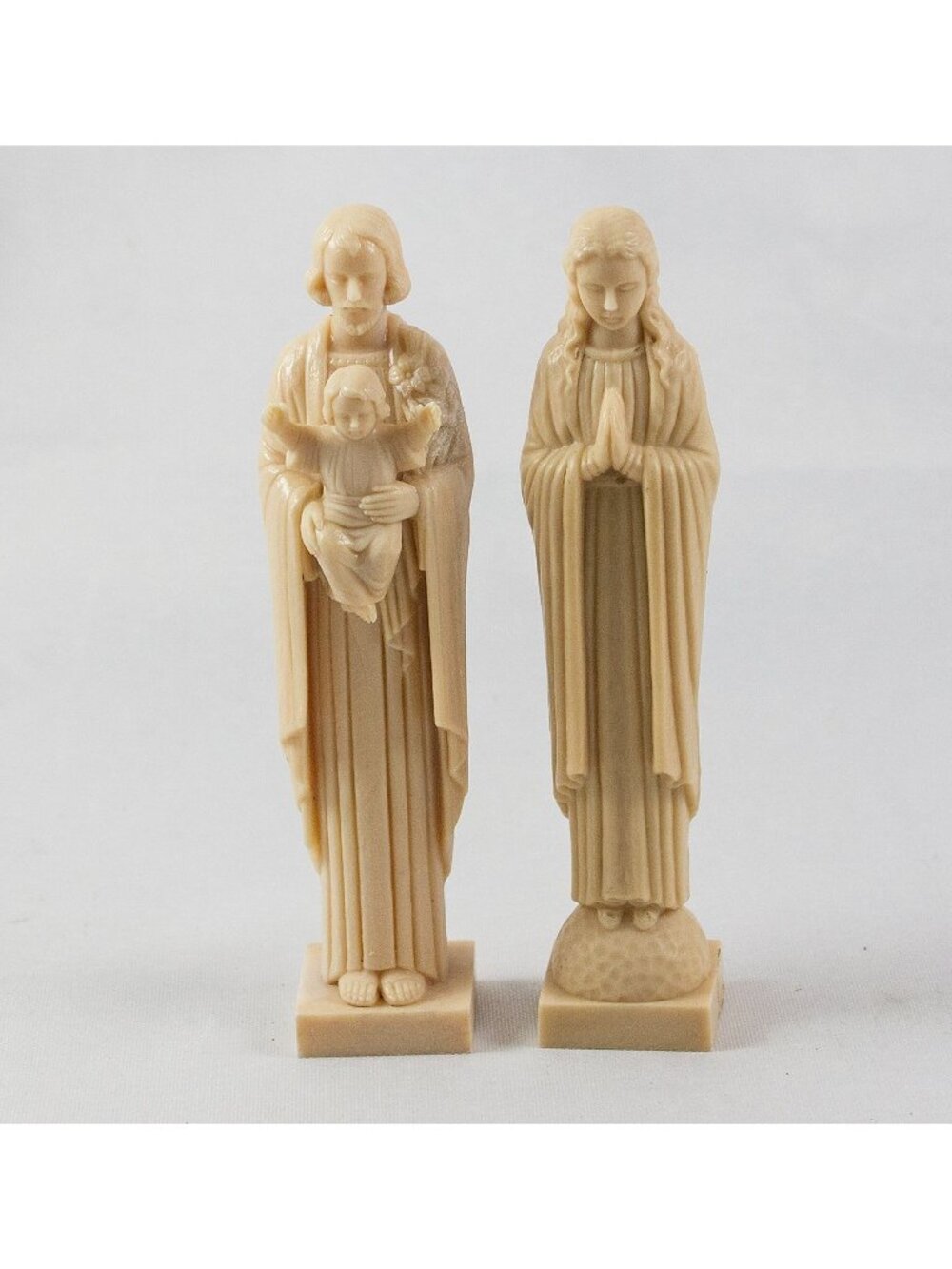 Saint Joseph w/Christ Child & Virgin Mary Religious Statues 1960's